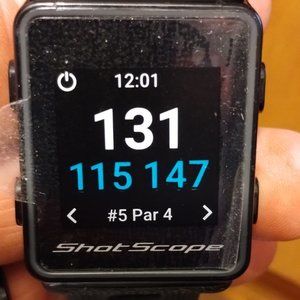 Shot Scope V3 golf watch and charger